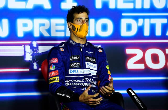 F1 Grand Prix of Italy 3 Daniel Ricciardo (AUS, McLaren F1 Team), F1 Grand Prix of Italy at Autodromo Nazionale Monza on September 12, 2021 in Monza, Italy. (Photo by Rudy Carezzevoli Getty Images FIA Pool via HOCH ZWEI) Monza Autodromo di Monza Italy Poolfoto HOCH ZWEI Pool Getty Images ,EDITORIAL USE ONLY