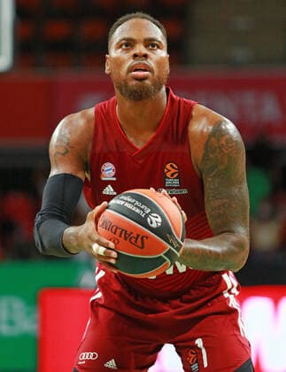 1 Deshaun Thomas FCBB throws, on the ball basketball, Magenta Sport Cup, FC Bayern Basketball Red Star Belgrade at Audi Dome on 12 09 2021, PHOTO Mladen Lackovic LakoPress