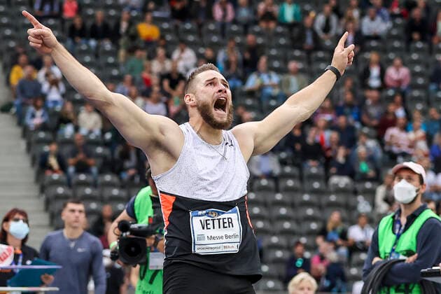 Bilder des Jahres 2021, Sport 09 September Sport Themen der Woche KW36 ISTAF; Berlin, 12.09.2021 Johannes Vetter (GER); ISTAF am 12.09.2021 im Olympiastadion in Berlin (GER). *** ISTAF Berlin, 12 09 2021 Johannes Vetter GER ISTAF on 12 09 2021 at the Olympic Stadium in Berlin GER Copyright: xBEAUTIFULxSPORTS AxelxKohringx