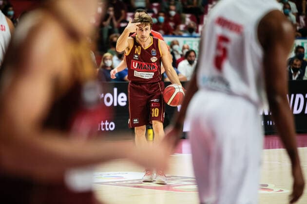 Sport Bilder des Tages Andrea De Nicolao (Umana Reyer Venezia) durante Umana Reyer Venezia VS UNAHOTELS Reggio Emilia, Basket Supercoppa Italiana in Venezia, Italia, 13 settembre 2021  Copyright: xMattiaxRadonix xIPAx xx 0