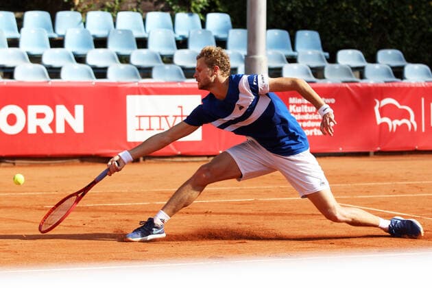 SZCZECIN, 14.09.2021 TURNIEJ TENISA ZIEMNEGO ATP, Tennis Herren CHALLENGER PEKAO SZCZECIN OPEN 2021 NZ YANNICK HANFMANN FOT. KRZYSZTOF CICHOMSKI NEWSPIX.PL --- Newspix.pl  210914KCI006