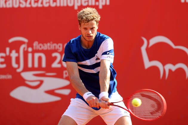 SZCZECIN, 14.09.2021 TURNIEJ TENISA ZIEMNEGO ATP, Tennis Herren CHALLENGER PEKAO SZCZECIN OPEN 2021 NZ YANNICK HANFMANN FOT. KRZYSZTOF CICHOMSKI NEWSPIX.PL --- Newspix.pl  210914KCI014