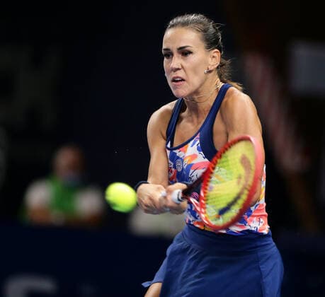 Nuria Parrizas Diaz Tennis, WTA, BGL BNP Paribas Open Luxembourg 2021, Luxembourg 14 09 2021 Greet Minnen BEL vs Nuria Parrizas Diaz ESP CK Sportcenter, Kockelscheuer