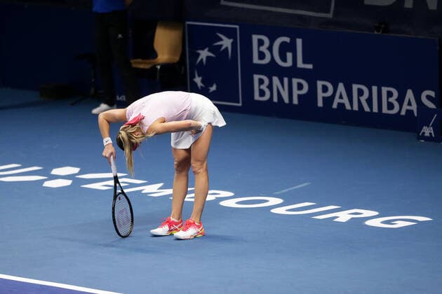 Mandy Minella is disappointed, frustrated, disappointment, frustration, emotions Tennis, WTA, BGL BNP Paribas Open Luxembourg 2021, Luxembourg 14 09 2021 Mandy Minella LUX vs Varvara GRACHEVA RUS CK Sportcenter, Kockelscheuer