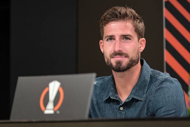15 09 2021, xjhx, football UEFA Europa League, Eintracht Frankfurt training and press conference emspor, v l Kevin Trapp Eintracht Frankfurt DFL DFB REGULATES PROHIBIT ANY USE OF PHOTOGRAPHS as IMAGE SEQUENCES and or QUASI VIDEO Frankfurt