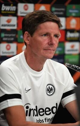 15 09 2021Frankfurt am Main, Deutsche Bank Park Football, UEFA Europa League pre-match press conference Eintracht Frankfurt Fenerbahce SK coach Oliver Glasner Eintracht Frankfurt emspor, DFL regulations prohibit any use of photographs as image sequences and or quasi video