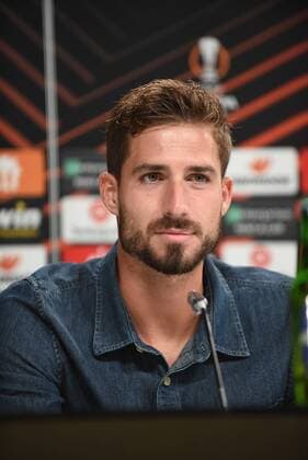 15 09 2021Frankfurt am Main, Deutsche Bank Park Football, UEFA Europa League pre-match press conference Eintracht Frankfurt Fenerbahce SK goalkeeper Kevin Trapp 1, Eintracht Frankfurt emspor, DFL regulations prohibit any use of photographs as image sequences and or quasi video