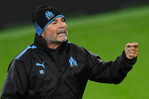 6651548 15.09.2021 Marseille s head coach Jorge Sampaoli attends a training session ahead of the Europa League soccer match against Lokomotiv Moscow, in Moscow, Russia. Ramil Sitdikov Sputnik Russia Europa League Marseille Training  590fff408ead3115