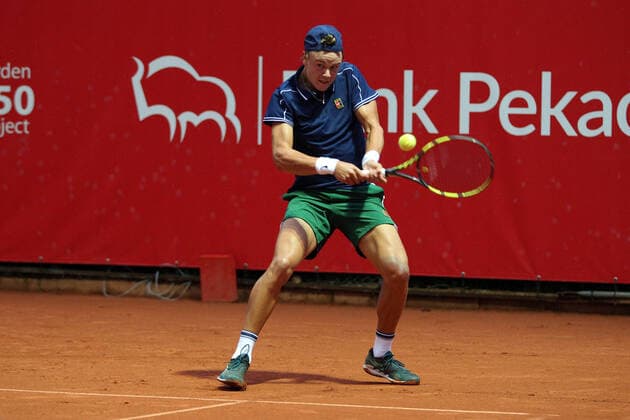 SZCZECIN, 15.09.2021 TURNIEJ TENISA ZIEMNEGO ATP, Tennis Herren CHALLENGER PEKAO SZCZECIN OPEN 2021 NZ HOLGER VITUS NODSKOV RUNE FOT. KRZYSZTOF CICHOMSKI NEWSPIX.PL --- Newspix.pl  210915KCI059