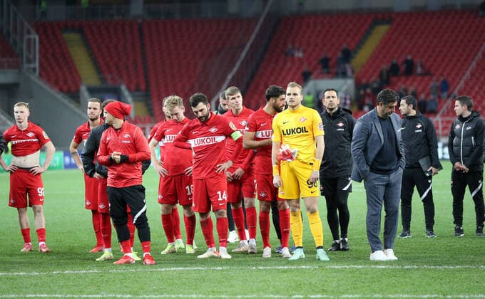 MOSCOW, RUSSIA, SEPTEMBER 14, 2021. The 2021 22 UEFA Europa League. Football match between Spartak (Moscow) vs Legia (Warsaw) at the Otkritie Arena in Moscow. Legia von 0:1. Photo by Stupnikov Alexander FC Spartak StupnikovxAlexander