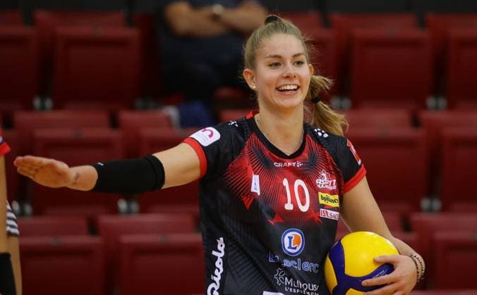 Satuttgart , Test match , Volleyball Allianz MTV Stuttgart vs ASPTT Mulhouse , Pia Kästner Mulhouse