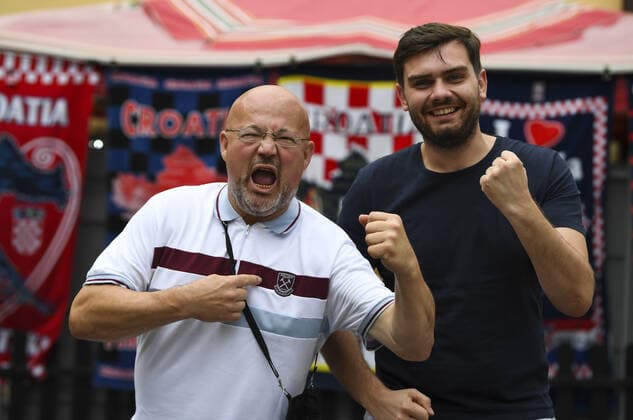 Football, EL, West Ham United, Fans in Zagreb