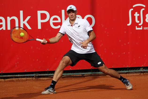 Tennis, ATP-Tunier in Stettin SZCZECIN, 16.09.2021 TURNIEJ TENISA ZIEMNEGO ATP, Tennis Herren CHALLENGER PEKAO SZCZECIN OPEN 2021 TENNIS NZ KAMIL MAJCHRZAK FOT. KRZYSZTOF CICHOMSKI NEWSPIX.PL --- Newspix.pl  210916KCI010