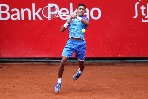 Tennis, ATP-Tunier in Stettin SZCZECIN, 16.09.2021 TURNIEJ TENISA ZIEMNEGO ATP, Tennis Herren CHALLENGER PEKAO SZCZECIN OPEN 2021 NZ THIAGO MONTEIRO FOT. KRZYSZTOF CICHOMSKI NEWSPIX.PL --- Newspix.pl  210916KCI071