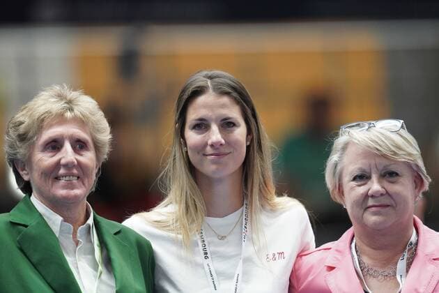 Tennis WTA Tournament Luxembourg BGLBNPParibas Open 2021, 16 09 2021, Tennis WTA Tournament Luxembourg, BGLBNPParibas Open 2021, BGL BNP Paribas Open, 2021, Luxembourg, Kockelscheuer, CK Sportcenter, Final vl Farewell to Mandy Minella Luxembourg, Luxembourg, LUX who ends her career with Dan Maas and Malou Hartmann.