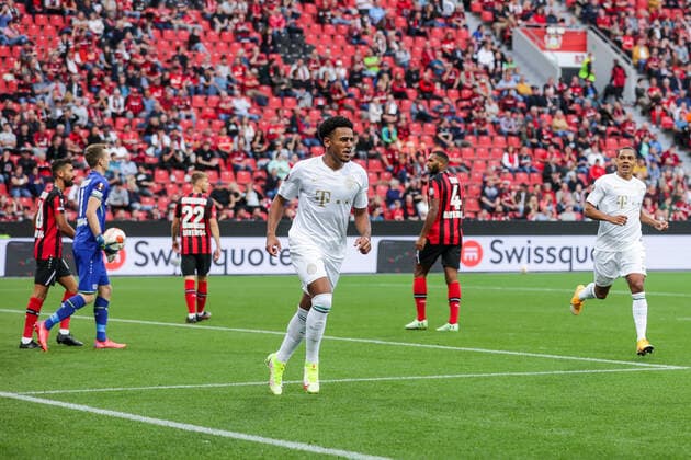 16 09 2021, Football, 2021 2022 season, UEFA Europa League, Group stage, Matchday 1, Bayer 04 Leverkusen Ferencvaros Budapest Ryan Mmaee Ferencvarosi TC celebrates scoring 0 1 Photo RHR Photo Dennis Ewert Leverkusen BayArena NRW Germany xRHR PHOTO ENx