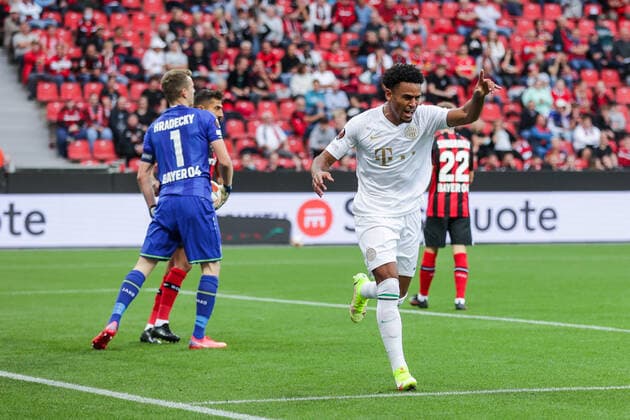 16 09 2021, Football, 2021 2022 season, UEFA Europa League, Group stage, Matchday 1, Bayer 04 Leverkusen Ferencvaros Budapest Ryan Mmaee Ferencvarosi TC celebrates scoring 0 1 Photo RHR Photo Dennis Ewert Leverkusen BayArena NRW Germany xRHR PHOTO ENx