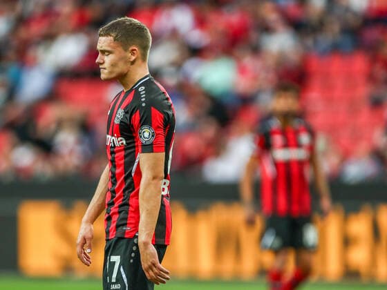 Florian Richard Wirtz Bayer 04 Leverkusen, 27 dissatisfied, disappointed disappointed, GER, Bayer 04 Leverkusen vs Ferencvaros Budapest Ferencvarosi Torna Club, UEFA Europa League Group G, Group Stage, Season 2021 2022, 16 09 2021, , DFB DFL regulations prohibit any use of photographs as image sequences and or quasi video , GER, Bayer 04 Leverkusen vs Ferencvaros Budapest Ferencvarosi Torna Club, UEFA Europa League Group G, Group stage, Match time 2021 2022, 16 09 2021 Leverkusen Copyright: xEibner-Pressefoto GabrielxBoiax EP_GBA