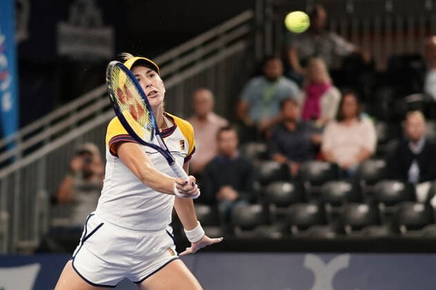Tennis WTA Tournament Luxembourg BGLBNPParibas Open 2021, 16 09 2021, Tennis WTA Tournament Luxembourg, BGLBNPParibas Open 2021, BGL BNP Paribas Open, 2021, Luxembourg, Kockelscheuer, CK Sportcenter, Final vl Belinda Bencic SUI Switzerland, Suisse, SUI number 1 of the seed list