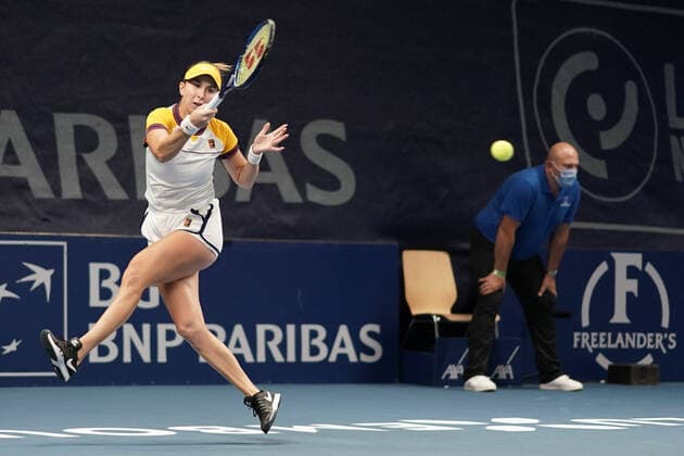 Tennis WTA Tournament Luxembourg BGLBNPParibas Open 2021, 16 09 2021, Tennis WTA Tournament Luxembourg, BGLBNPParibas Open 2021, BGL BNP Paribas Open, 2021, Luxembourg, Kockelscheuer, CK Sportcenter, Final vl Belinda Bencic SUI Switzerland, Suisse, SUI number 1 of the seed list