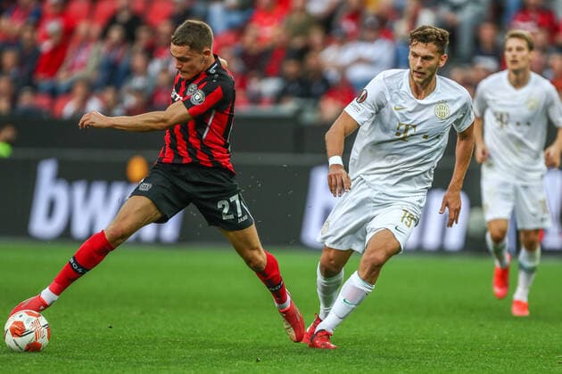 Florian Richard Wirtz Bayer 04 Leverkusen, 27 on the ball, in action, GER, Bayer 04 Leverkusen vs Ferencvaros Budapest Ferencvarosi Torna Club, UEFA Europa League Group G, Group Stage, Season 2021 2022, 16 09 2021, , DFB DFL regulations prohibit any use of photographs as image sequences and or quasi video , GER, Bayer 04 Leverkusen vs Ferencvaros Budapest Ferencvarosi Torna Club, UEFA Europa League Group G, Group Stage, Season 2021 2022, 16 09 2021 Leverkusen Copyright: xEibner-Pressefoto GabrielxBoiax EP_GBA