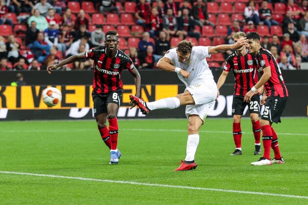 16 09 2021, Football, 2021 2022 season, UEFA Europa League, Group stage, Matchday 1, Bayer 04 Leverkusen Ferencvaros Budapest Balint Vecsei Ferencvarosi TC Photo RHR Photo Dennis Ewert Leverkusen BayArena NRW Germany xRHR PHOTO ENx