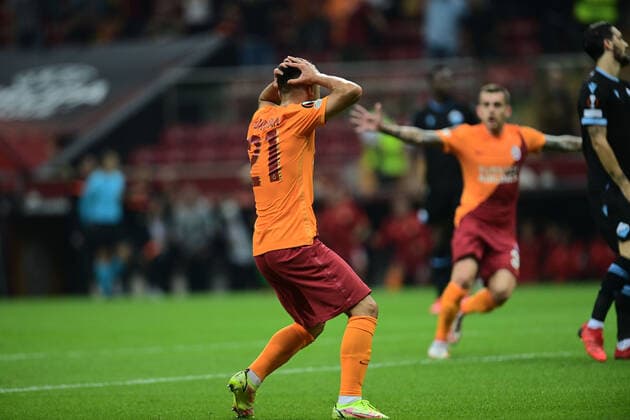 Olimpiu Morutan of Galatasaray during the UEFA Europa League Group E match between Galatasaray and Lazio at Turk Telekom Stadium in Istanbul , Turkey on September 16, 2021. 