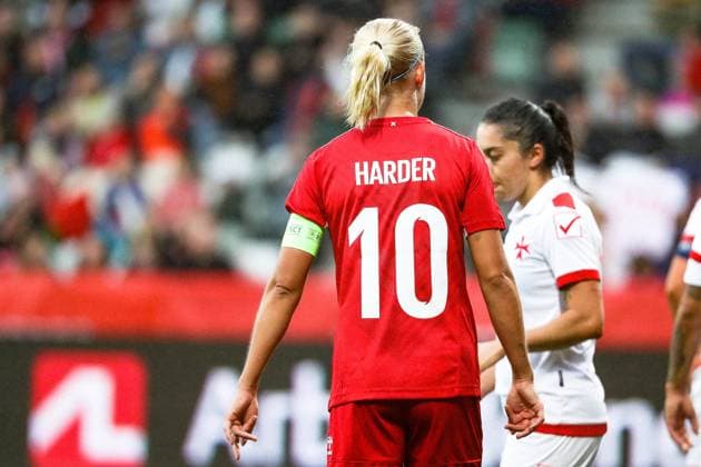 Viborg Stadion, Viborg, Denmark, Pernille Harder (10 DEN) during a WWC2023 qualification match on September 16th 2021 between Denmark and Malta at Viborg Stadion in Viborg, Denmark Mia Eriksson SPP WWC2023 Qualification - Denmark vs Malta 