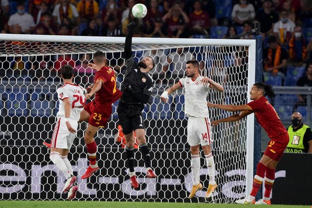 Fußball, EL, AS Rom - CSKA Sofia Photo Alfredo Falcone LaPresseSeptember 16, 2021 Rome, ItalySport SoccerRoma - CSKA Sofia - Europa Conference League 2021 2022 - Olympic stadium of RomeIn the pic: gustavo busatto  Copyright: xAlfredoxFalconex xLaPressex