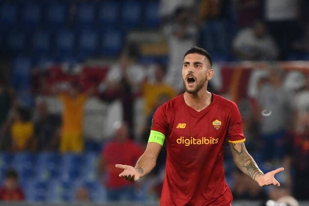 Fußball, EL, AS Rom - CSKA Sofia Photo Alfredo Falcone LaPresseSeptember 16, 2021 Rome, ItalySport SoccerRoma - CSKA Sofia - Europa Conference League 2021 2022 - Olympic stadium of RomeIn the pic: lorenzo pellegrini celebrates  Copyright: xAlfredoxFalconex xLaPressex