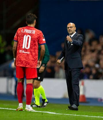 Football - 2021 2022 UEFA Europa League - Group A, Round One - Glasgow Rangers vs Lyon - Ibrox stadium - Thursday 16th September 2021 Olympique Lyonnais manager Peter Bosz 