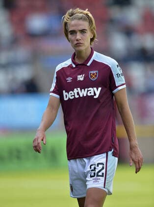 Mandatory Credit: Photo by James Griffiths West Ham United Shutterstock (12439402bc) Dagny Brynjarsdottir of West Ham United in action West Ham United Women v Aston Villa Women, Barclays FA Women s Super League, Football, Chigwell Construction Stadium, London, UK - 11 Sep 2021 EDITORIAL USE ONLY No use with unauthorised audio, video, data, fixture lists, club league logos or live services. Online in-match use limited to 120 images, no video emulation. No use in betting, games or single club league player publications. West Ham United Women v Aston Villa Women, Barclays FA Women s Super League, Football, Chigwell Construction Stadium, London, UK - 11 Sep 2021 EDITORIAL USE ONLY No use with unauthorised audio, video, data, fixture lists, club league logos or live services. Online in-match use limited to 120 images, no video emulation. No use in betting, games or single club league player publications.  Copyright: xJamesxGriffiths WestxHamxUnited Shutterstockx 12439402bc