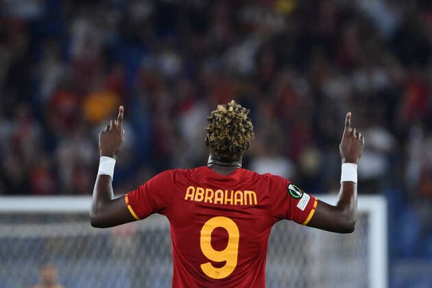 Photo Alfredo Falcone LaPresseSeptember 16, 2021 Rome, ItalySport SoccerRoma - CSKA Sofia - Europa Conference League 2021 2022 - Olympic stadium of RomeIn the pic: tammy abraham celebrates  Copyright: xAlfredoxFalconex xLaPressex