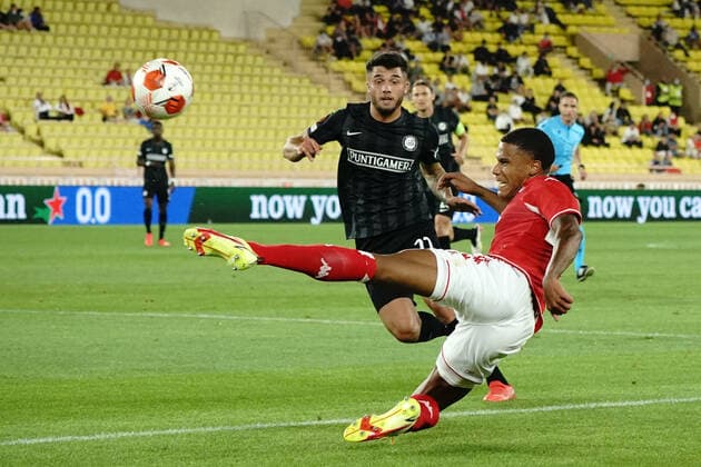 Ismail Jakobs (AS Monaco) FOOTBALL : AS Monaco vs Sturm Graz - Ligue Europa - Monaco - 16 09 2021 NorbertScanella PanoramiC 