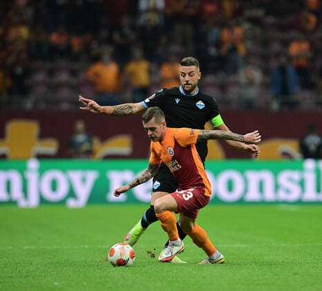 Alexandru Cicaldau of Galatasaray and of Lazio during the UEFA Europa League Group E match between Galatasaray and Lazio at Turk Telekom Stadium in Istanbul , Turkey on September 16, 2021. 