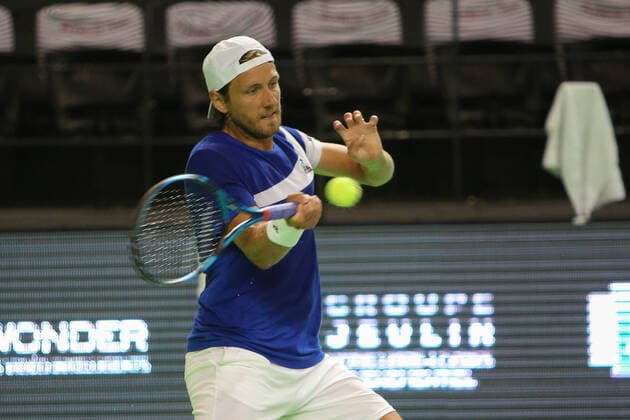 Lucas Pouille of France 8eme Finale during the Open de Rennes tournament on September 16, 2021 at Open Blot Rennes in Rennes, France - TENNIS : Open de Rennes 2021 - 16 09 2021 LAURENTLairys PANORAMIC  20210507558