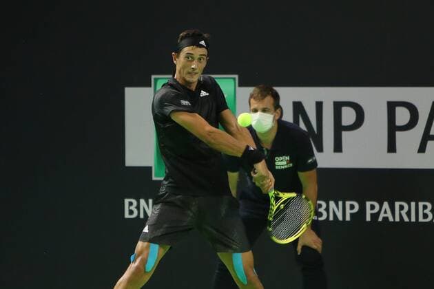 Antoine Hoang of France 8eme Finale during the Open de Rennes tournament on September 16, 2021 at Open Blot Rennes in Rennes, France - Photo Laurent Lairys PANORAMIC TENNIS : Open de Rennes 2021 - 16 09 2021 LAURENTLairys PANORAMIC  20210507558