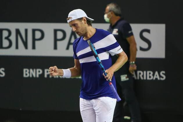 Tennis, ATP Challenger Turnier in Rennes Lucas Pouille of France 8eme Finale during the Open de Rennes tournament on September 16, 2021 at Open Blot Rennes in Rennes, France - TENNIS : Open de Rennes 2021 - 16 09 2021 LAURENTLairys PANORAMIC  20210507558
