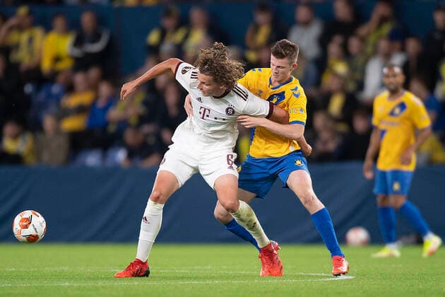 Sparta Pragues Filip Soucek Europa League match in Group A between Broendby IF and Sparta Prague, at Broendby Stadium on Thursday 16 September 2021,  Copyright: THOMASxSJOERUPx cop101 spdk20210916-232314-L