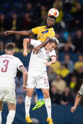 Broendbys Kevin Tshiembe Europa League match in group A between Broendby IF and Sparta Prague, at Broendby Stadion on Thursday, 16 September 2021,  Copyright: THOMASxSJOERUPx cop101 spdk20210916-232347-L