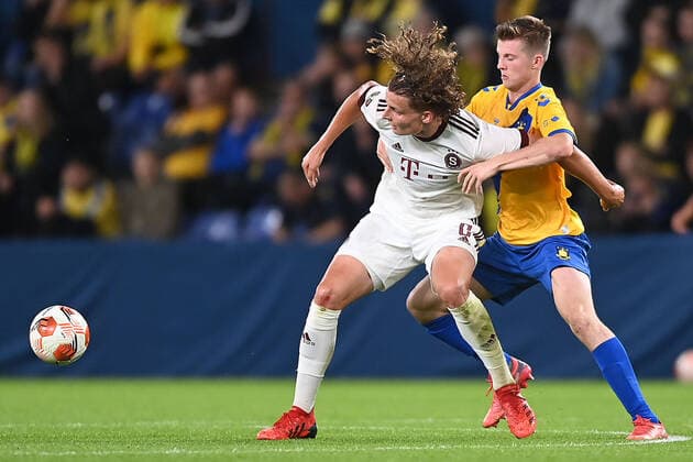 Sparta Pragues Filip Soucek Europa League match in Group A between Broendby IF and Sparta Prague, at Broendby Stadium on Thursday 16 September 2021,  Copyright: THOMASxSJOERUPx cop101 spdk20210916-233603-L