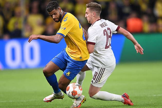 Broendbys Anis Ben Slimane Europa League match in group A between Broendby IF and Sparta Prague, at Broendby Stadion on Thursday, 16 September 2021,  Copyright: THOMASxSJOERUPx cop101 spdk20210916-233607-L