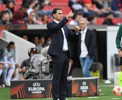 Trainer Gerardo Seoane (Bayer 04 Leverkusen) 16.09.2021, Fussball GER, UEFA Europa League 2021 22, Gruppenphase, 1. Spieltag, Bayer 04 Leverkusen - Ferencvaros Budapest 2:1, Foto: Maik Hölter TEAM2sportphoto Leverkusen Nordrhein Westfalen Deutschland Team2