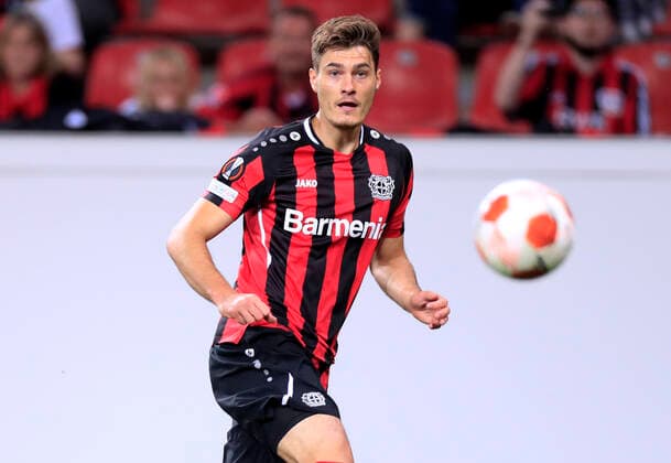SCHICK Patrik Team Bayer 04 Leverkusen UEFA Europa League Season 2021 2022 Match Bayer 04 Leverkusen Ferencvarosi Budapest on 16 09 2021 in Leverkusen DFL REGULATIONS PROHIBIT ANY USE OF PHOTOGRAPHS as IMAGE SEQUENCES and or QUASI VIDEO