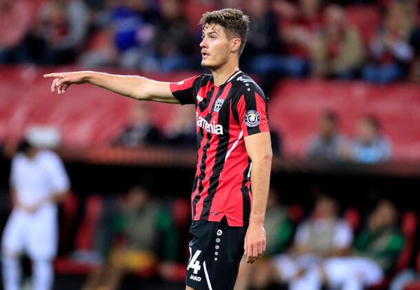 SCHICK Patrik Team Bayer 04 Leverkusen UEFA Europa League Season 2021 2022 Match Bayer 04 Leverkusen Ferencvarosi Budapest on 16 09 2021 in Leverkusen DFL REGULATIONS PROHIBIT ANY USE OF PHOTOGRAPHS as IMAGE SEQUENCES and or QUASI VIDEO
