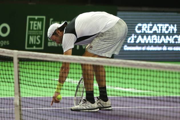 Tennis, ATP Challenger Turnier in Rennes Teimuraz Gabashvili of Russia 1 4 Finale during the Open de Rennes tournament on September 17, 2021 at Open Blot Rennes in Rennes, France - TENNIS : Open de Rennes - 16 09 2021 LaurentLayris Panoramic  20210507558