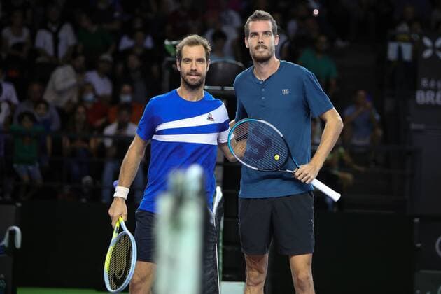 Richard Gasquet of France and Mats Moraing of Germany 1 2 Finale during the Open de Rennes tournament on September 18, 2021 at Open Blot Rennes in Rennes, France TENNIS : Open de Rennes - 1 2 - 18 09 2021 LaurentLayris Panoramic  20210507558
