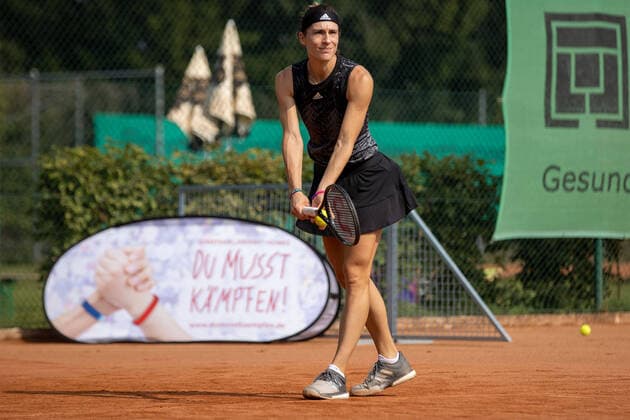 Darmstadt, 18 September 2021Tennis Charity Tournament, 7 DU MUSST KAEMPFEN Tennis Trophy at TEC Darmstadt despor, deloka, emonline, emspor, v l , Andrea Petkovic in Action Copyright: JoaquimxFerreira