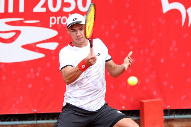 SZCZECIN, 19.09.2021 FINAL TURNIEJU TENISA ZIEMNEGO ATP, Tennis Herren CHALLENGER FINAL PEKAO SZCZECIN OPEN 2021 NZ KAMIL MAJCHRZAK FOT. KRZYSZTOF CICHOMSKI NEWSPIX.PL --- Newspix.pl  210919KCI043