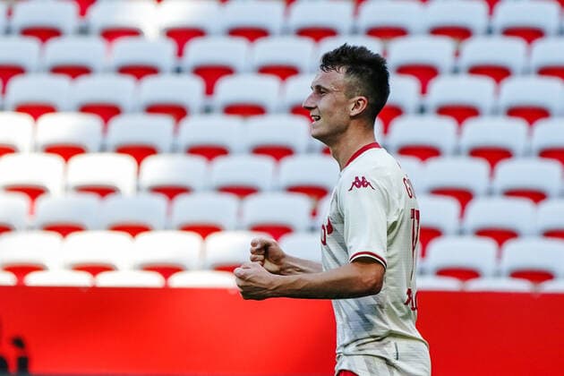 Joie - Aleksandr Golovin (AS Monaco) FOOTBALL : OGC Nice vs As Monaco - Ligue 1 Uber Eats - Nice - 19 09 2021 NorbertScanella PanoramiC 